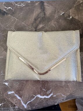 BCBG Sparkle Gold Envelope Clutch